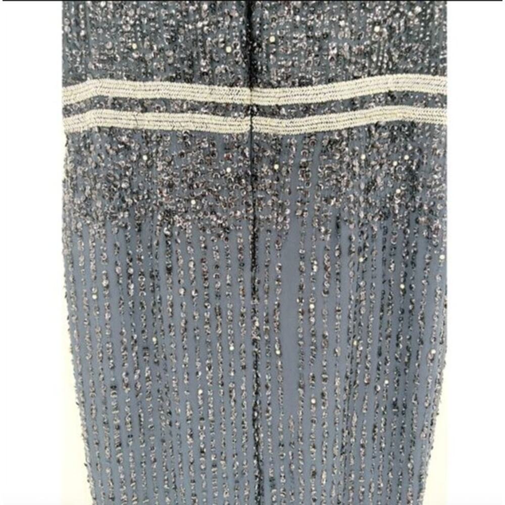 MAC DUGGAL Dress Size 16 Evening Gown Sequin Navy Blue Sleeveless NEW Column - Picture 7 of 9